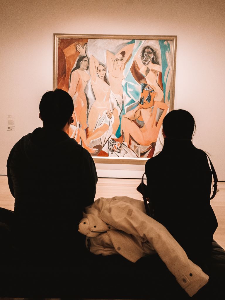 The history of the art, Picasso's painting in Museum of Modern Art.