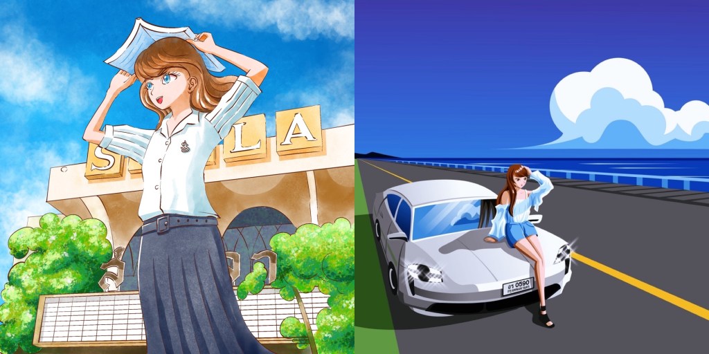 Left: from Procreate (Left) Right: from Vectornator (Vector)