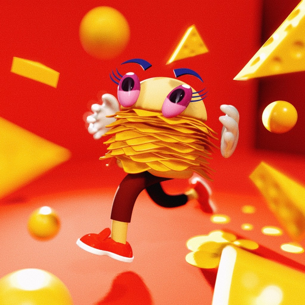 Real cheese burger 3D fan art.