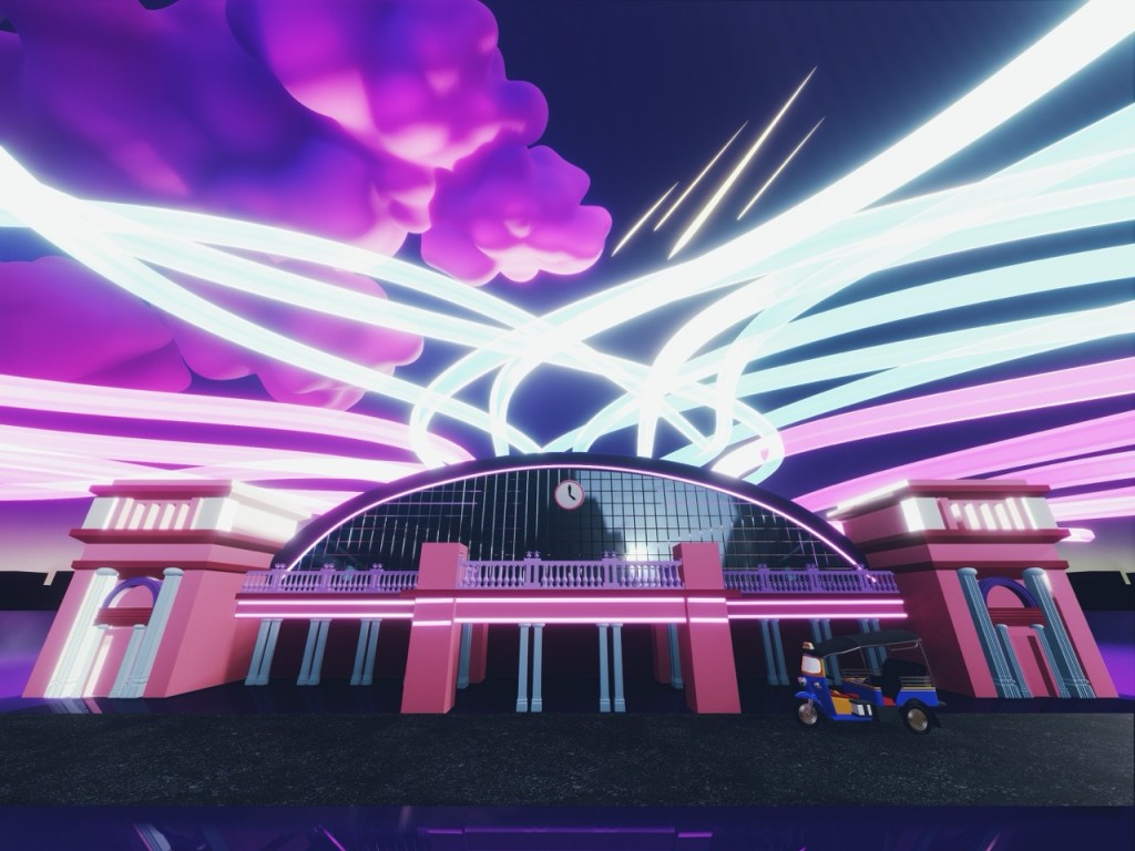 Bangkok dreamy life, surrealism 3d art.